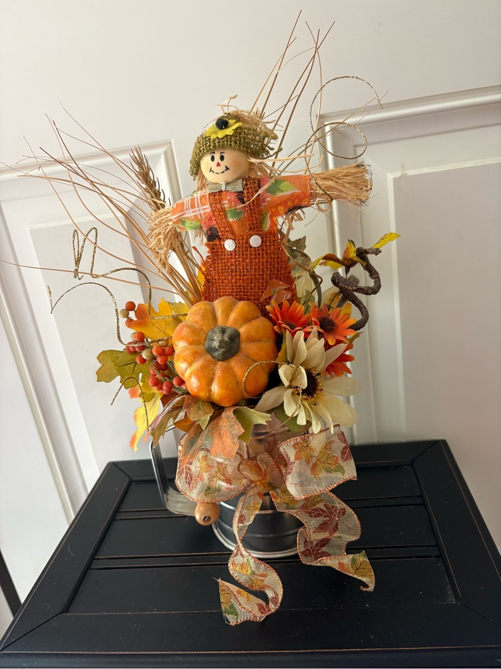 ๐ Flour Sifter Fall Floral Arrangement